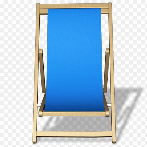 沙滩椅蓝色正面