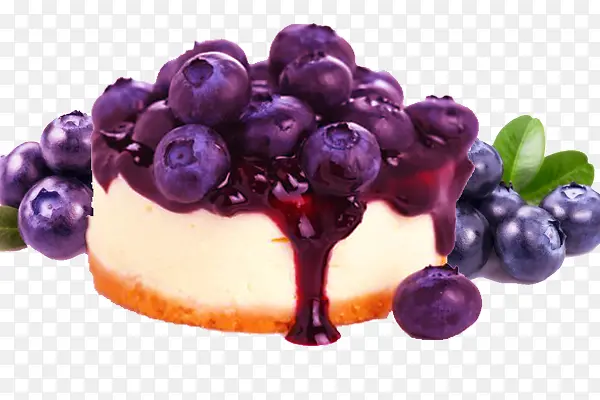实物蓝莓果酱蛋糕