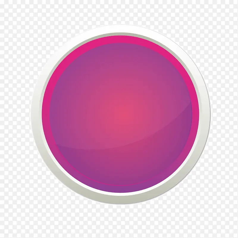 矢量紫色圆形立体按钮咨询