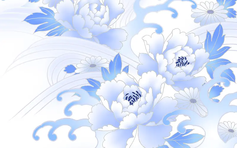 蓝色花朵淡雅壁纸