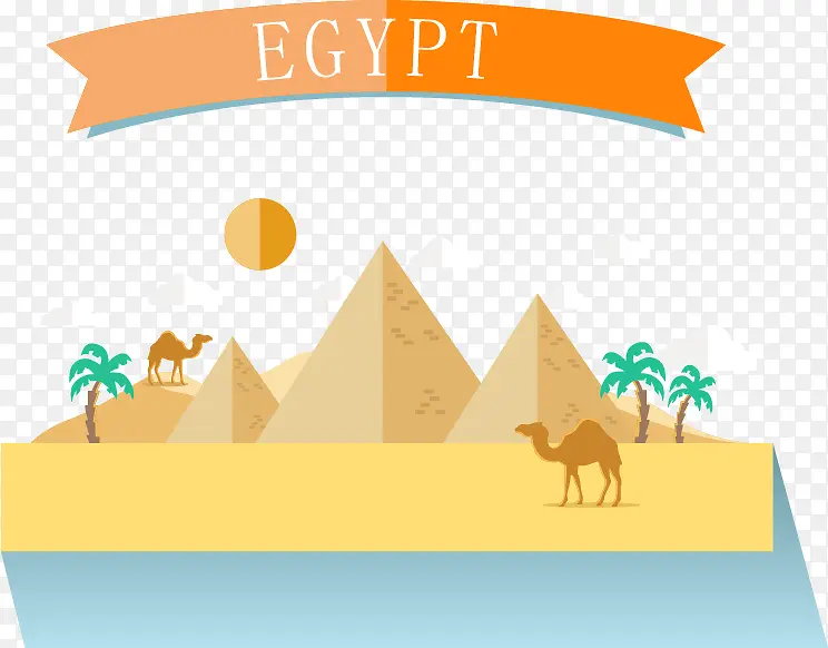 矢量埃及旅游设计素材