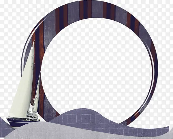 船只装饰圆形边框