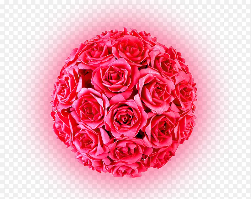 圆形玫瑰花束