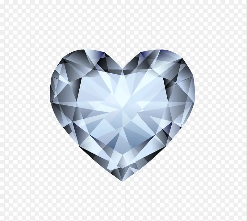 心形钻石设计矢量图