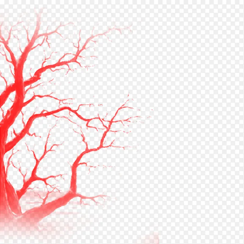 红色树枝
