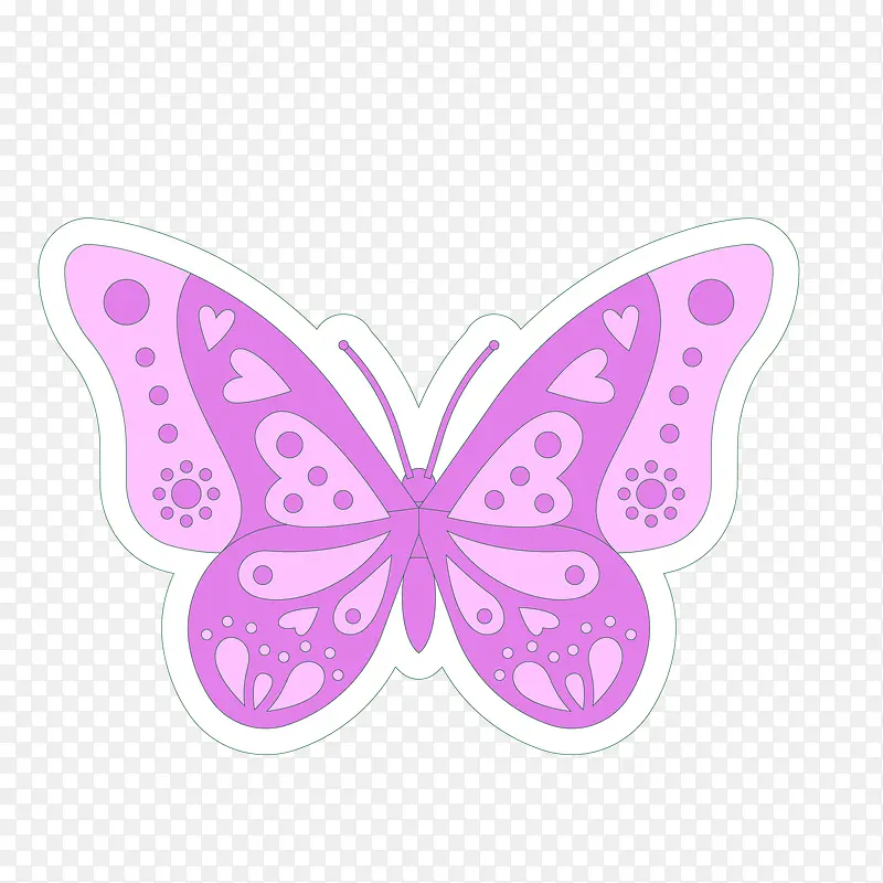 紫色蝴蝶花纹设计矢量图