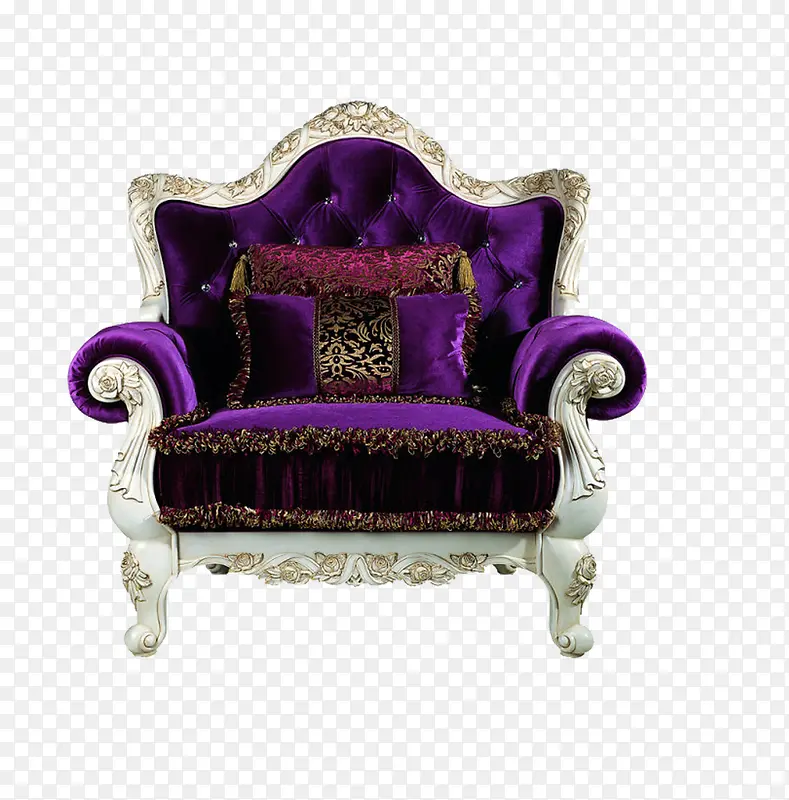 紫色欧式沙发椅