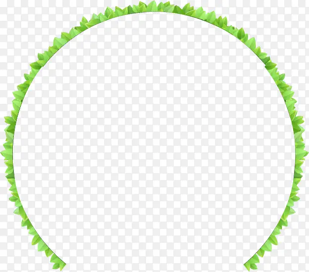 环形绿色绿叶花圈