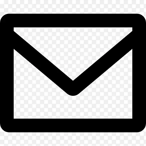 新的电子邮件界面符号封闭信封后面图标