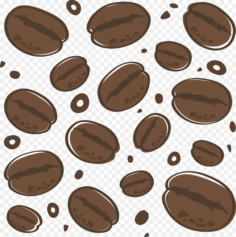 咖啡豆矢量背景底纹素材