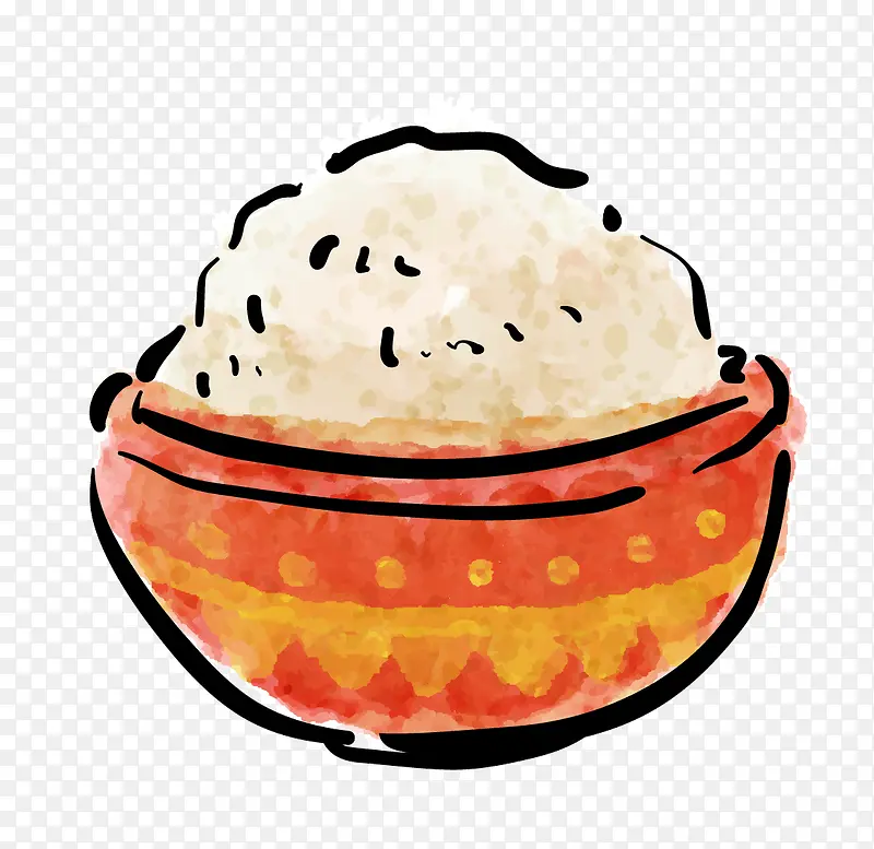彩绘白米饭图片素材