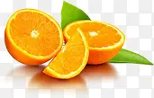 黄色橙子水果剖面