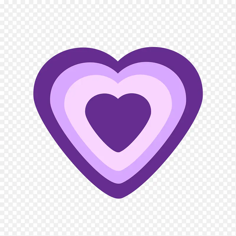 紫色系爱心图标