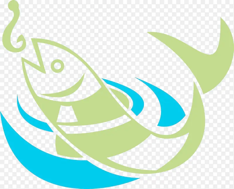 简易的鱼形logo元素