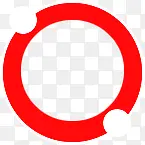 红色圆环白色圆点