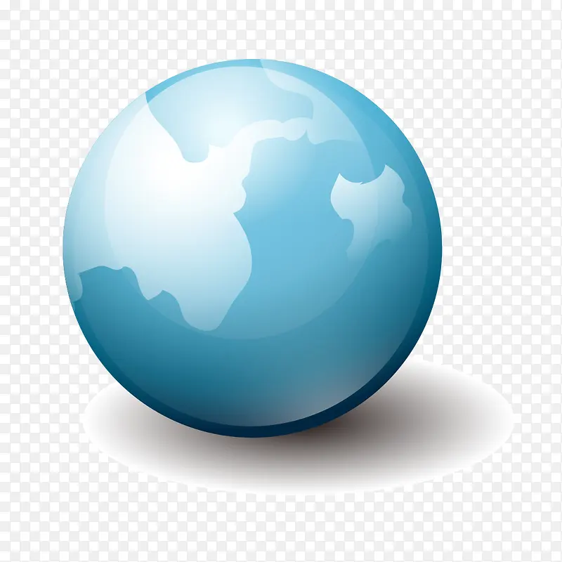 浅蓝色地球模型