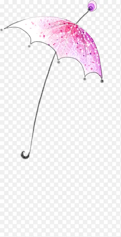 粉色创意雨伞漫画