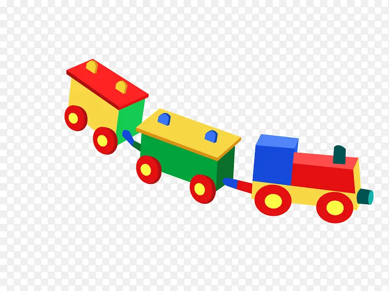 小火车玩具卡通矢量素材
