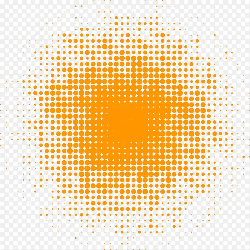 创意合成橙色光效形状