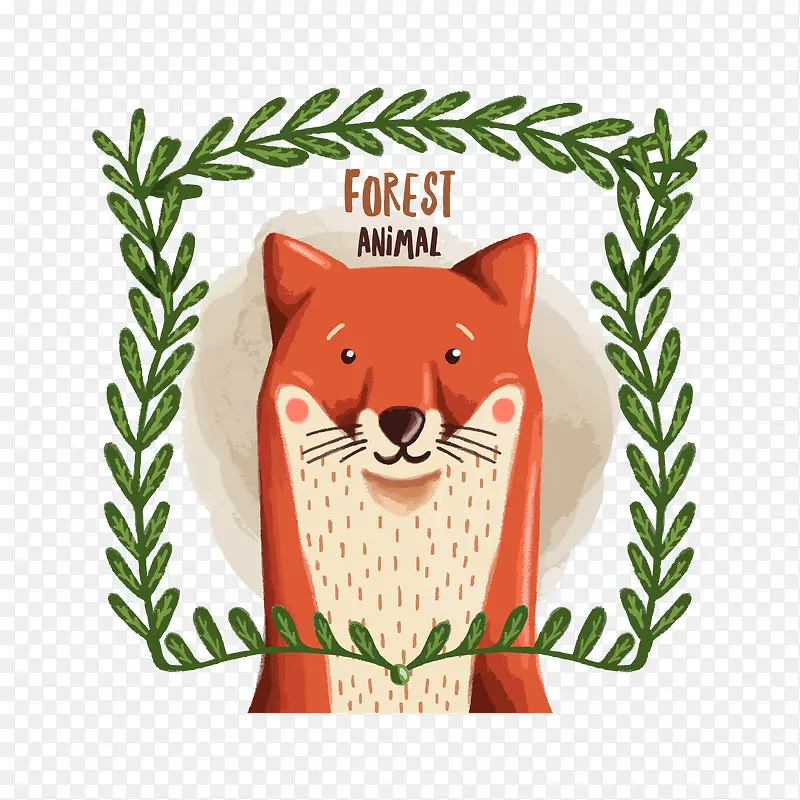 卡通可爱的森林动物免抠素材