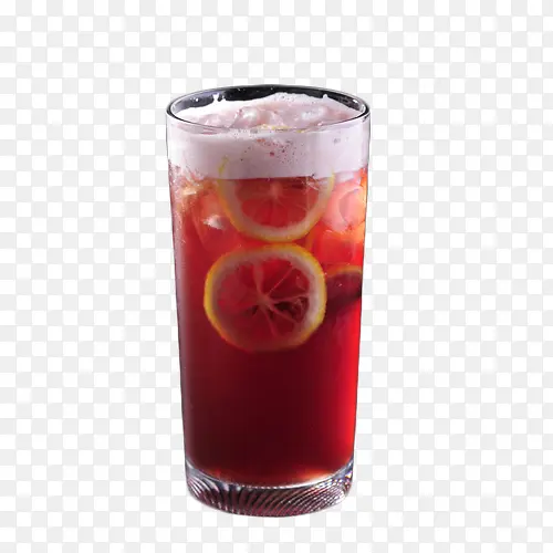 红色玻璃杯饮品