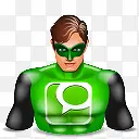 绿衣超人电影人物社交媒体图标