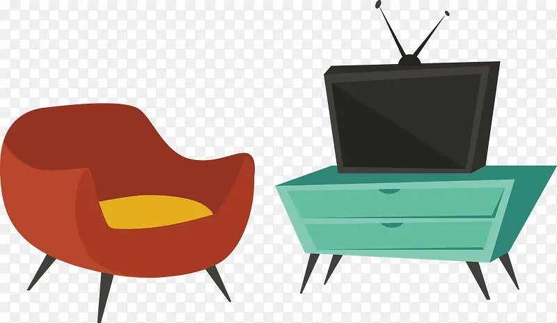 沙发和电视机客厅家具