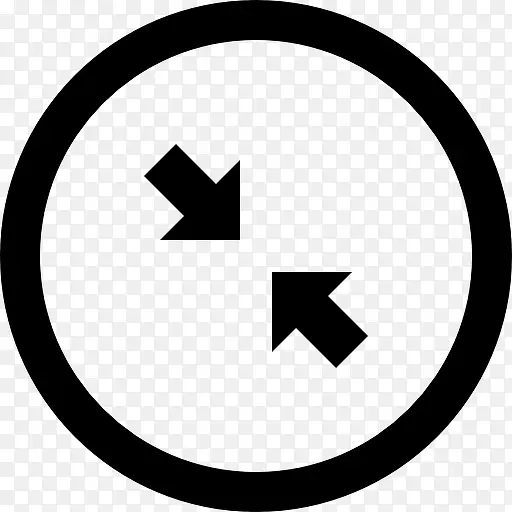 合同与斜箭头的圆形按钮图标