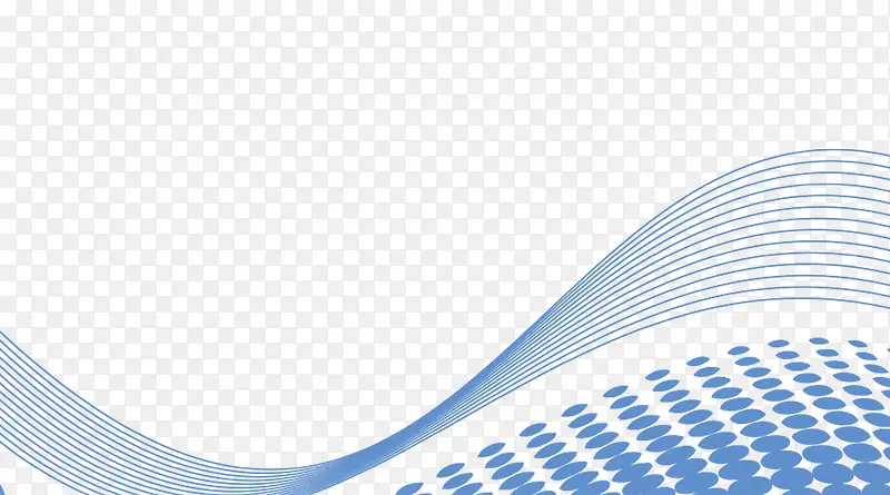 蓝色线条和点科技弧线