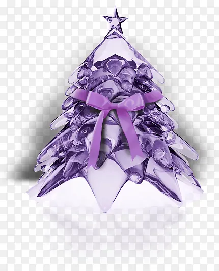 紫色松树水晶