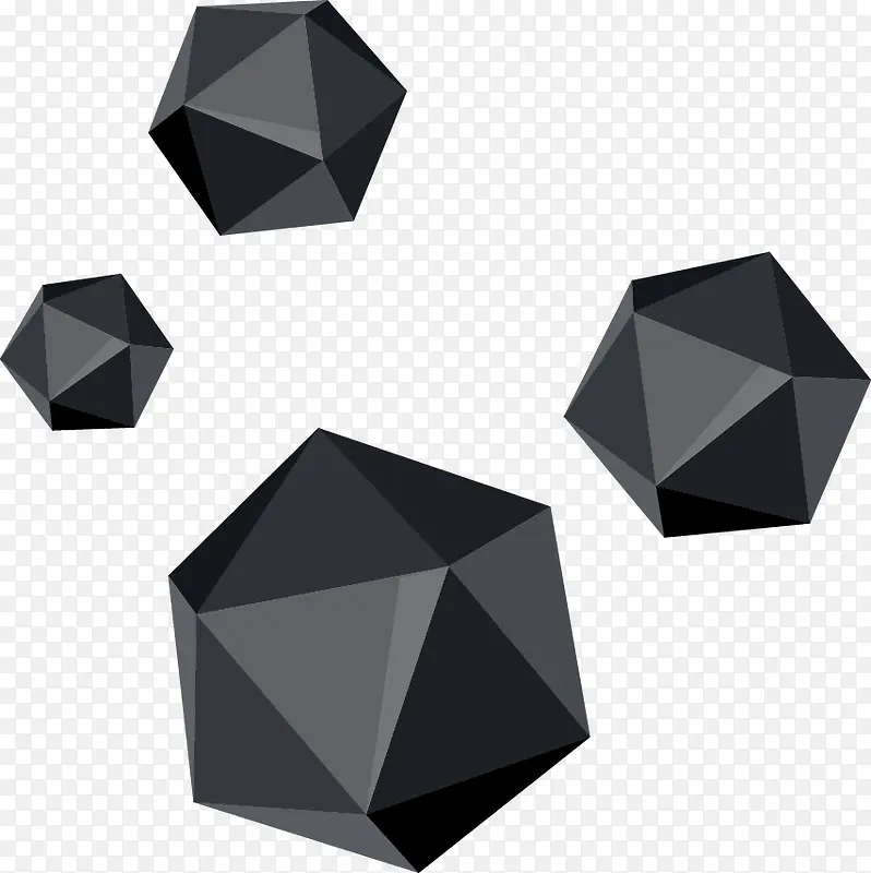 黑色科技感几何体图片