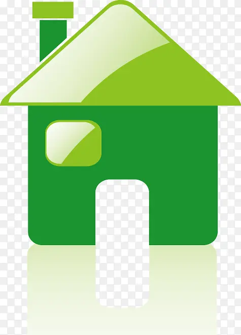 矢量环保设计绿色小房子图标