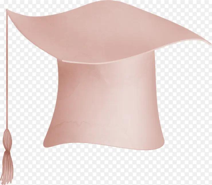淡粉色博士帽
