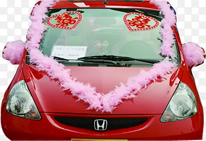 红色婚车婚礼素材