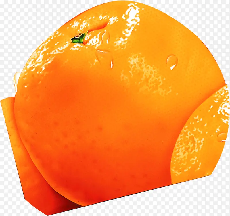 橙子主题鲜榨果汁海报图标