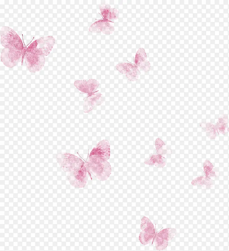 漂浮粉色蝴蝶