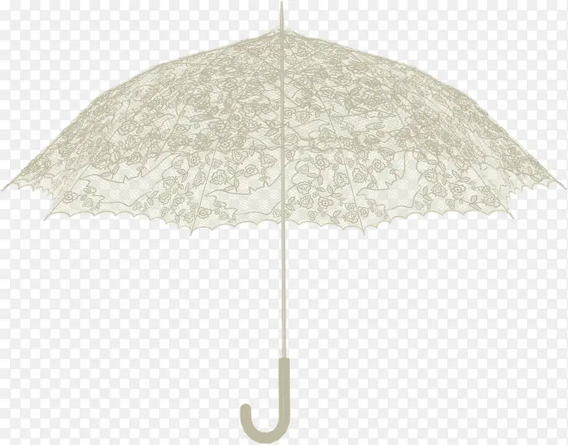 白色花伞