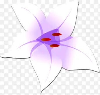 紫色海报剪纸花朵白色