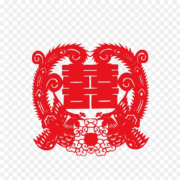 喜字 双喜 剪纸