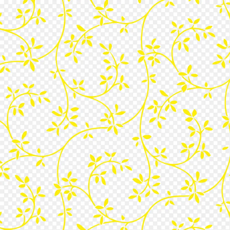黄色花纹装饰图案