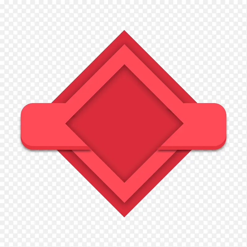 红色简约方形边框纹理