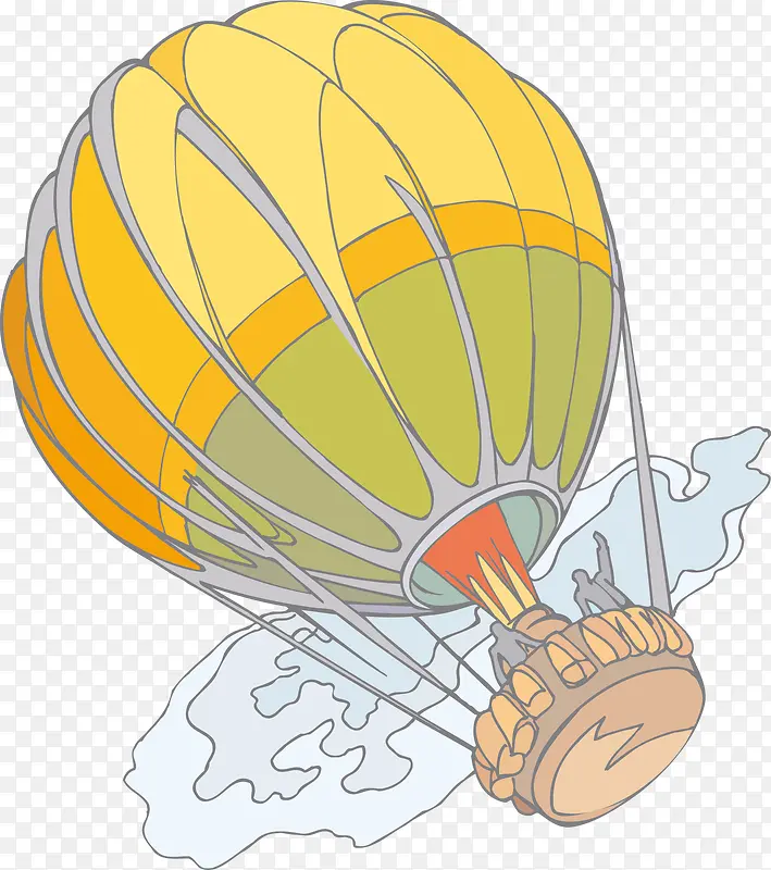 热气球装饰设计图案矢量