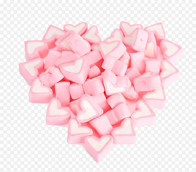 爱心粉色糖果