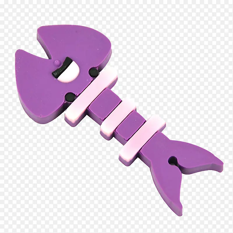 紫色鱼骨玩具