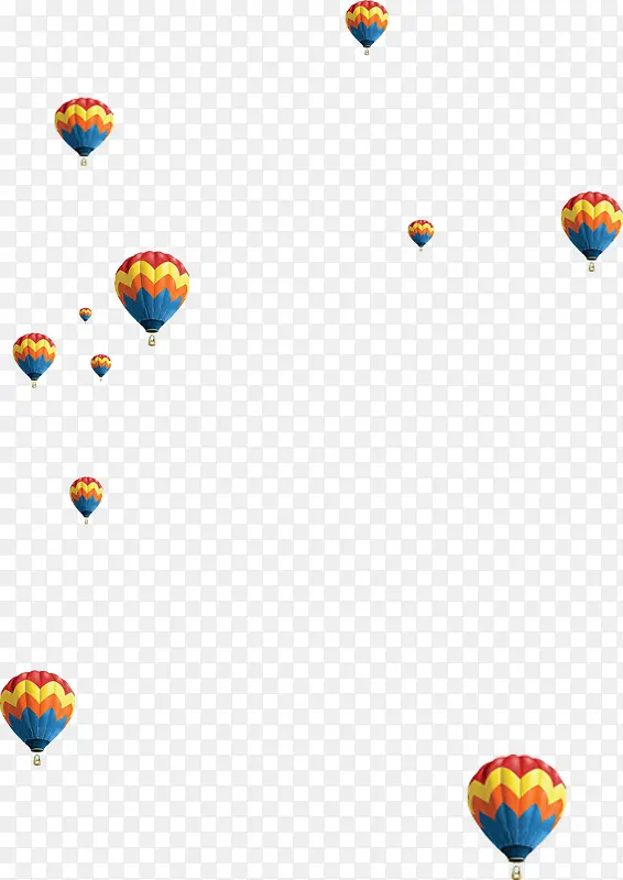 高清摄影飞在空中热气球