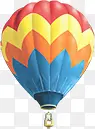 飞在空中多彩热气球