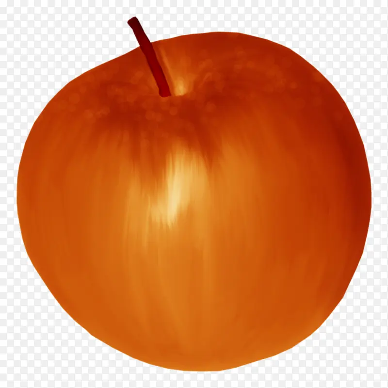 橙色卡通苹果