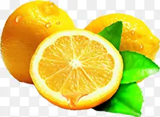 黄色水果橙汁卡通