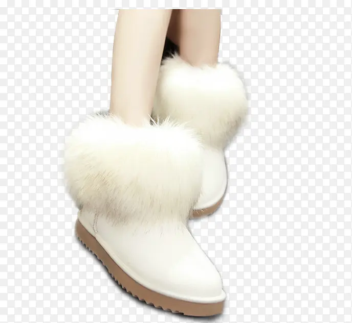 白色雪地靴