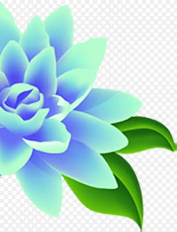 蓝色美丽花朵模糊